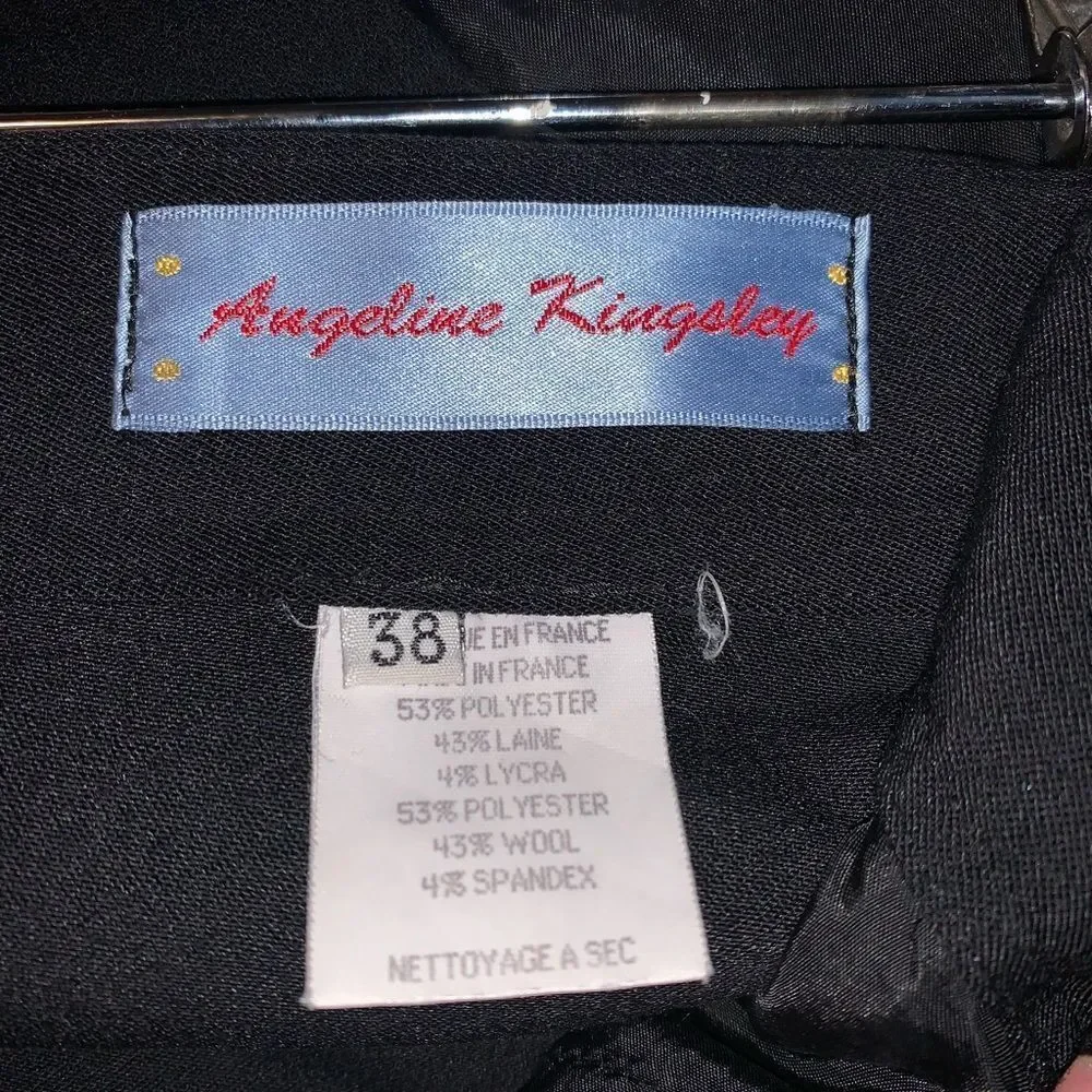 Angeline Kingsley Black Cropped Slacks